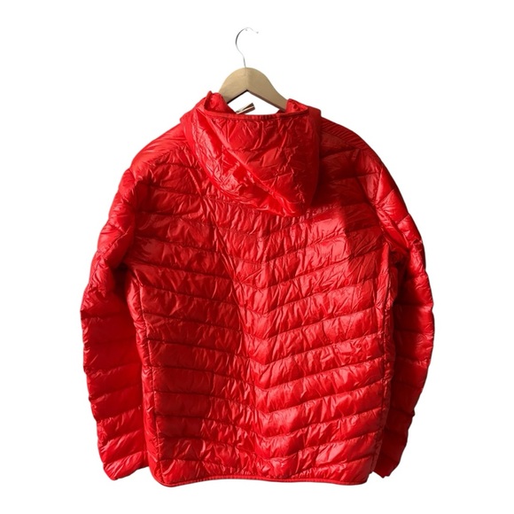 Uniqlo Ultra Light Down Puffer Jacket Coat Orange Red Size Large - Picture 5 of 9